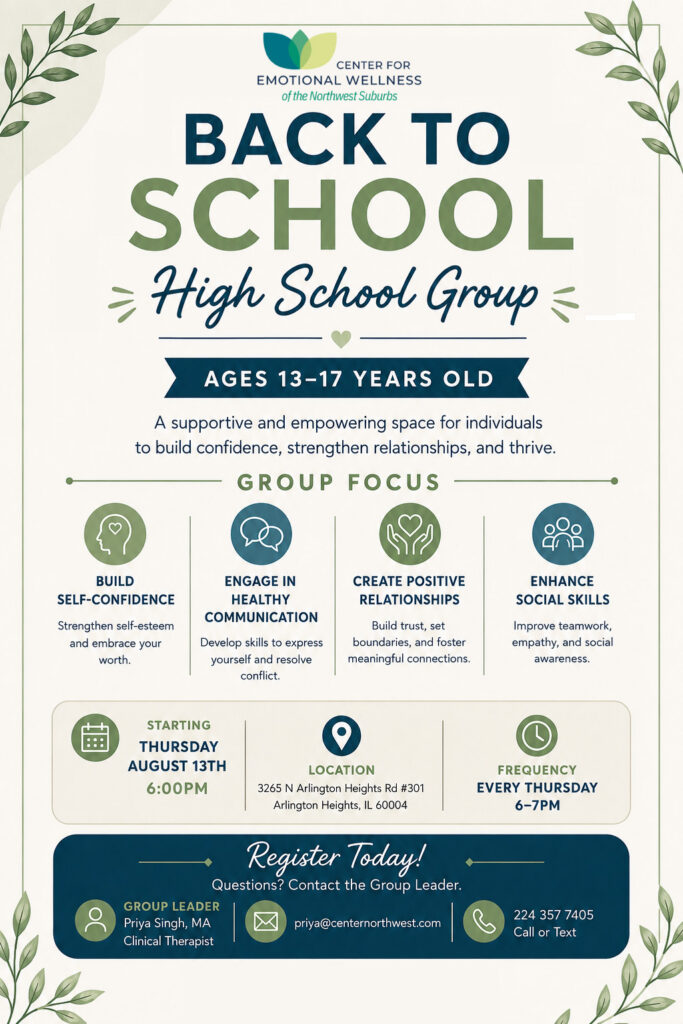 Center For Emotional Wellness Northwest High School Group