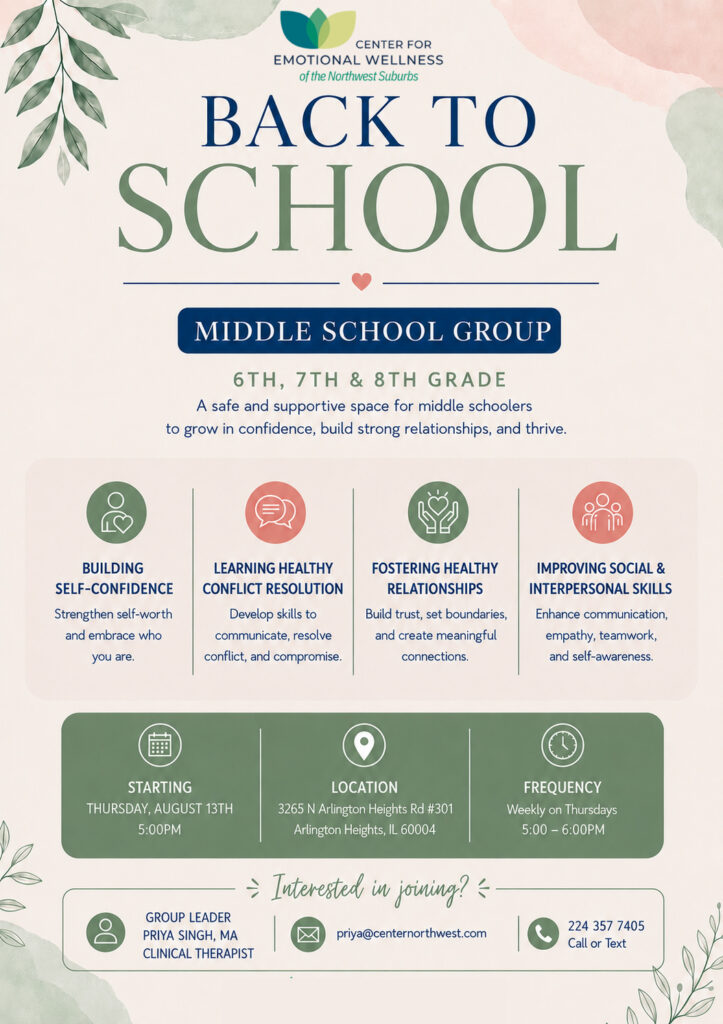Center For Emotional Wellness Northwest Middle School Group